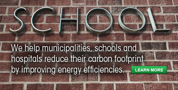 We help municipalities, schools and hospitals reduce their carbon footprint by improving energy efficiences.